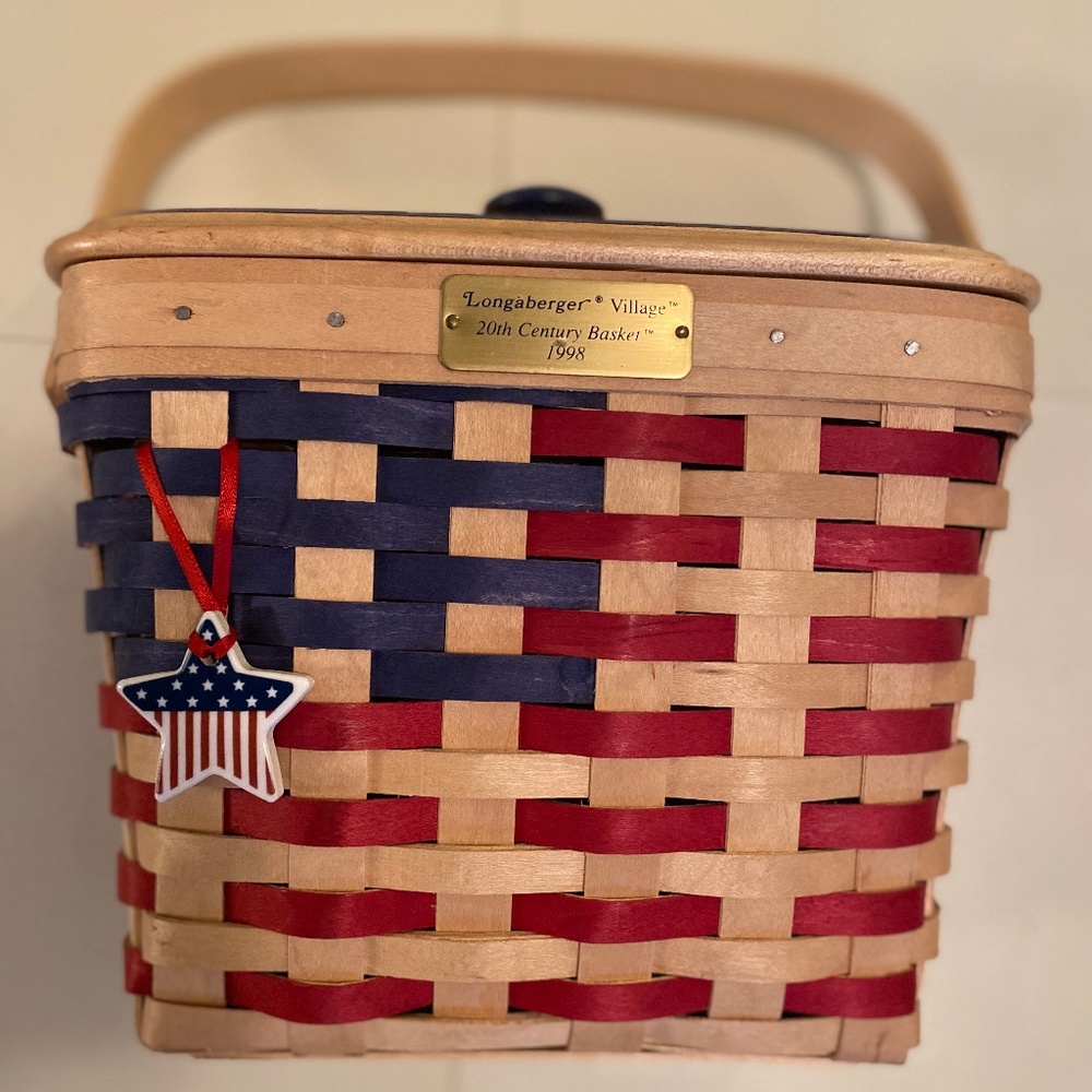 Vintage 1998 Longaberger Village 4th of July (signed) Basket